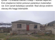 Satılır 3 otaqlı 110 m2 həyət evi Ramana