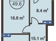 Satılır 1 otaqlı 48 m2 yeni tikili Xırdalan