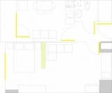 Satılır 1 otaqlı 46.4 m2 yeni tikili Qara Qarayev m.