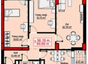 Satılır 3 otaqlı 89.86 m2 yeni tikili Ukrayna dairəsi