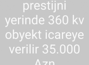 İcarəyə verilir 1 otaqlı 360 m2 obyekt 28 May m.