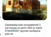 Satılır 3 otaqlı 300 m2 həyət evi Zaqatala