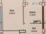 Satılır 1 otaqlı 65 m2 yeni tikili Əhmədli