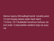 Satılır 3 otaqlı 12 m2 yeni tikili Samux