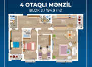 Satılır 4 otaqlı 195 m2 yeni tikili 28 May m.